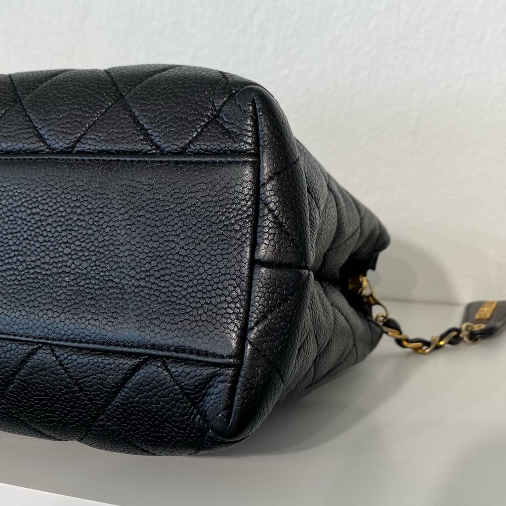 SOLD Authentic Chanel Vintage Black Caviar Tote Bag - Picture 9 of 16